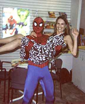 Michelle gets carried off by Spiderman